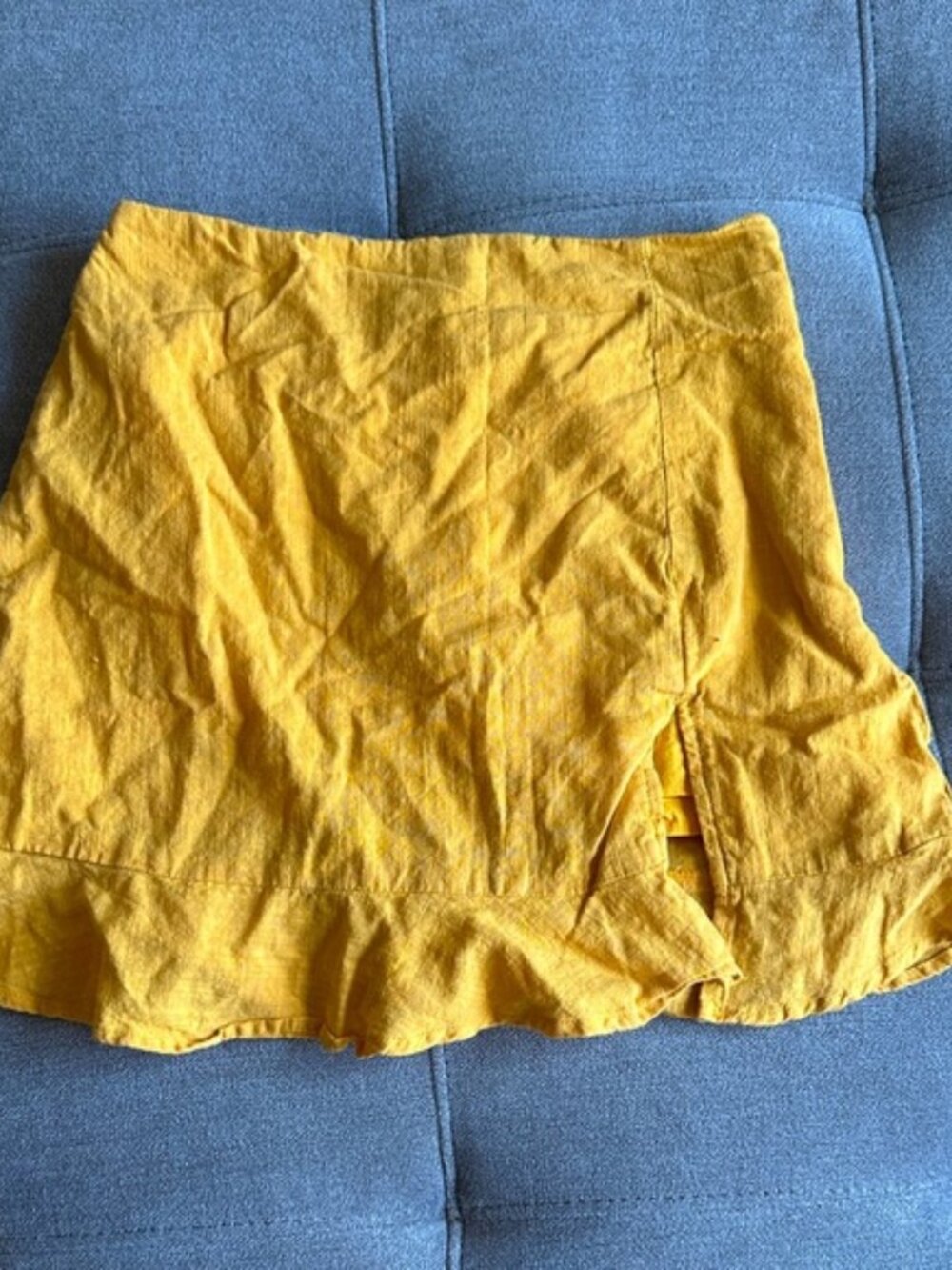 Women's SHEIN Yellow Mini Skirt